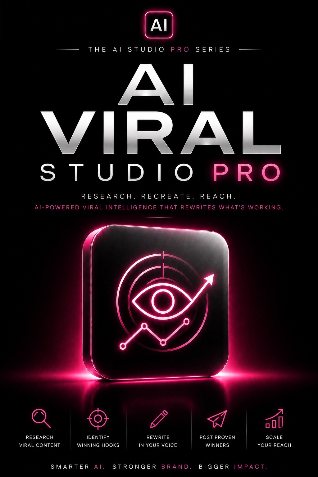 AI Viral Studio Pro — Research. Recreate. Reach. AI-powered viral intelligence that rewrites what's working.